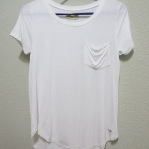 Hollister White Pocket Tee